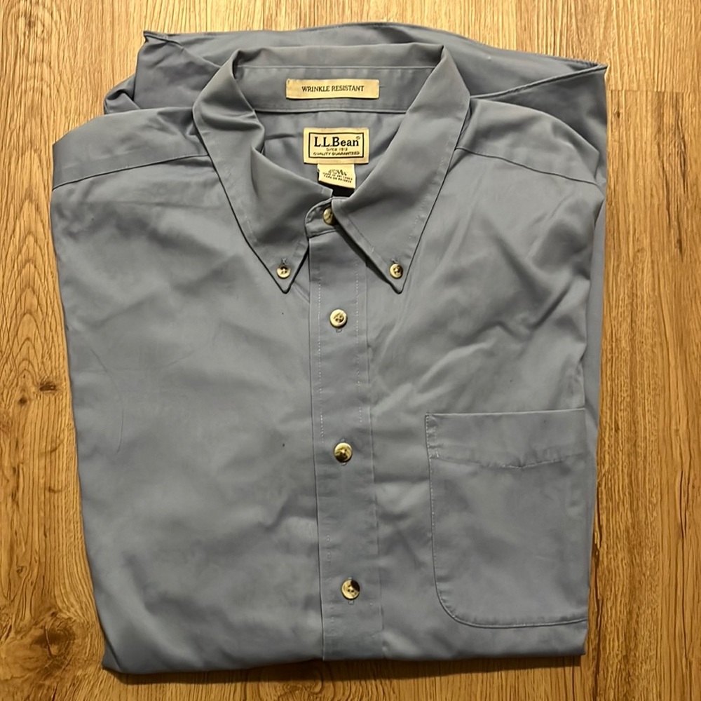 Men’s XL LL Bean Blue Dress Shirt